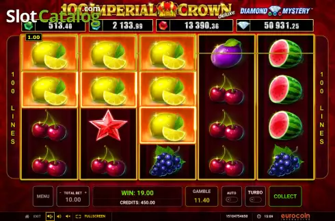 Скрин3. Diamond Mystery 100 Imperial Crown Deluxe слот
