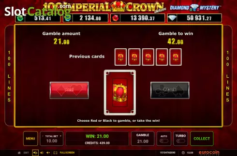 Скрин5. Diamond Mystery 100 Imperial Crown Deluxe слот