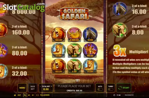 Скрин2. Golden Safari слот