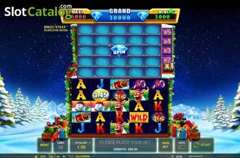 Скрин2. Bingo Staxx Rudolph's Reign слот