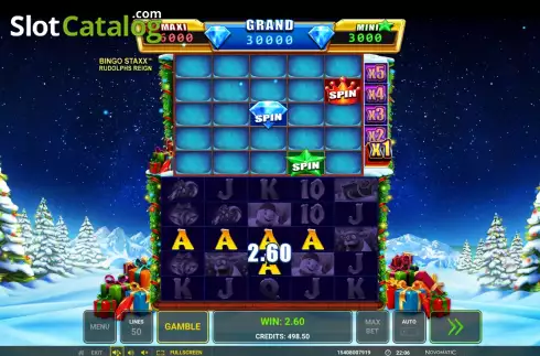 Скрин3. Bingo Staxx Rudolph's Reign слот