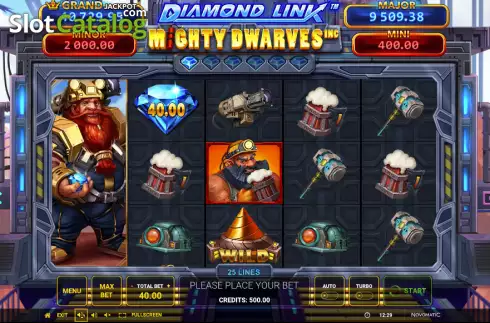 Скрин2. Diamond Link: Mighty Dwarves Inc слот