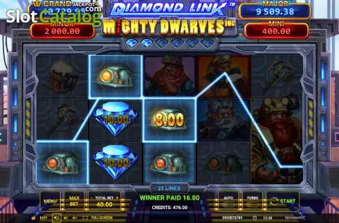 Скрин3. Diamond Link: Mighty Dwarves Inc слот