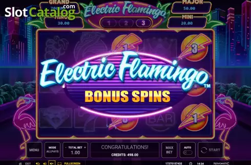 Скрин3. Electric Flamingo слот