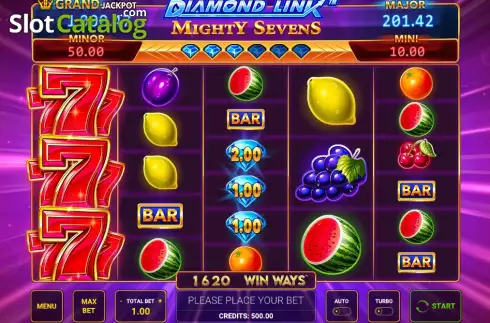 Скрин2. Diamond Link: Mighty Sevens Win Ways слот