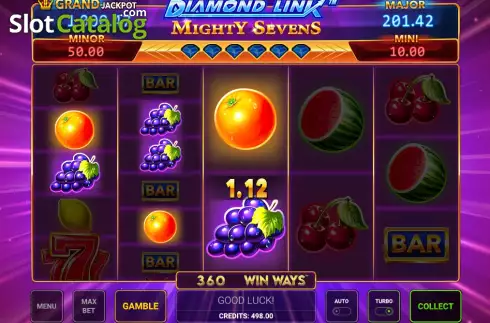 Скрин3. Diamond Link: Mighty Sevens Win Ways слот