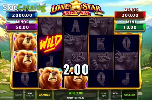 Скрин3. Lone Star Link Grizzly Wins слот