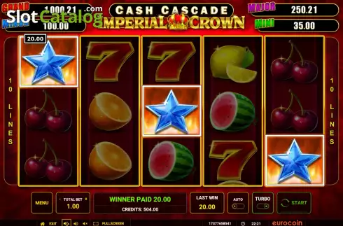 Скрин3. Cash Cascade Imperial Crown слот