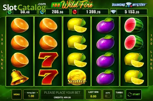 Скрин2. Diamond Mystery 100 Wild Fire слот