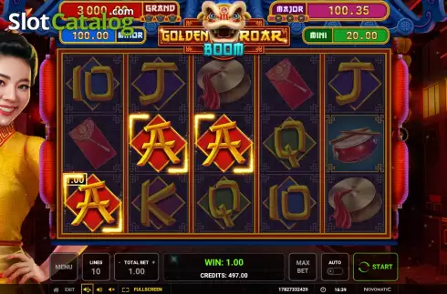 Скрин3. Golden Roar BOOM слот