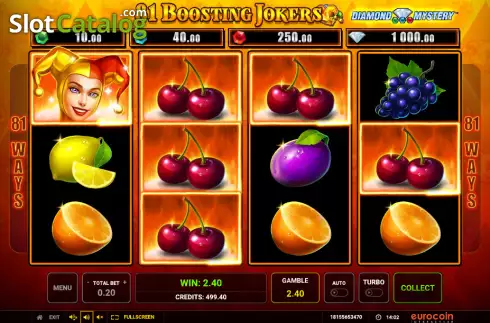 Скрин3. Diamond Mystery - 81 Boosting Jokers слот
