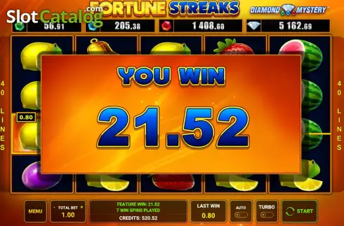 Скрин3. Diamond Mystery Fortune Streaks слот