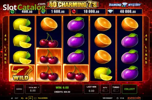 Скрин3. Diamond Mystery - 40 Charming 7's слот