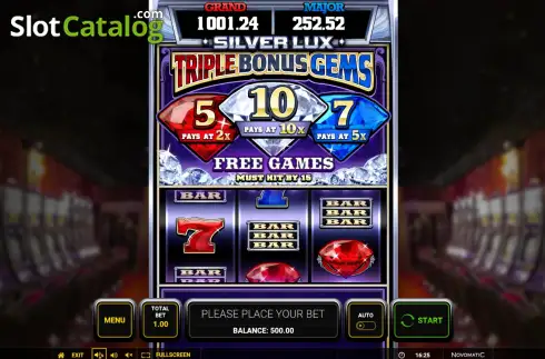Скрин2. Silver Lux Triple Bonus Gems слот