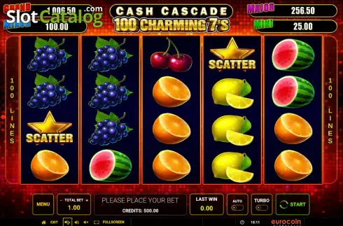 Скрин2. Cash Cascade - 100 Charming 7's слот