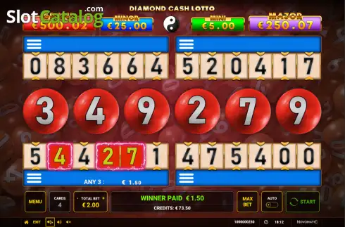 Скрин3. Diamond Cash Lotto слот