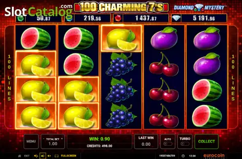 Скрин3. Diamond Mystery - 100 Charming 7's слот