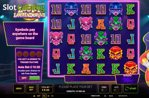 Скрин2. Lucky Luchadoras слот