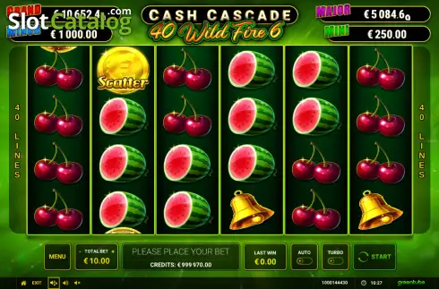 Скрин2. Cash Cascade - 40 Wild Fire 6 слот