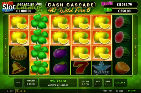 Скрин3. Cash Cascade - 40 Wild Fire 6 слот