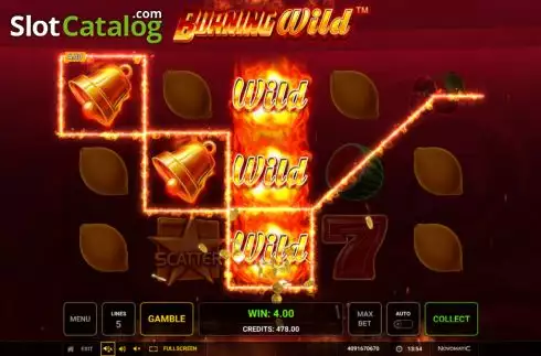 Скрин8. Burning WILD (Greentube) слот
