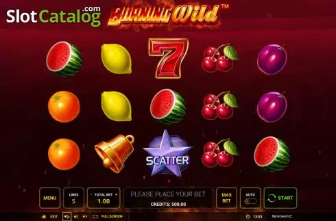 Скрин2. Burning WILD (Greentube) слот