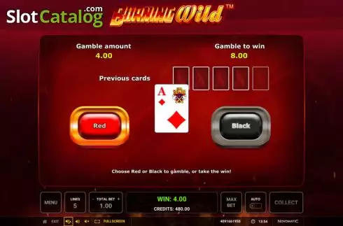 Скрин6. Burning WILD (Greentube) слот