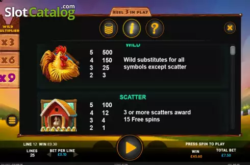 Скрин5. Golden Rooster (Gromada Games) слот