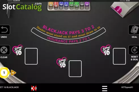 Скрин2. Sweet 16 Blackjack слот