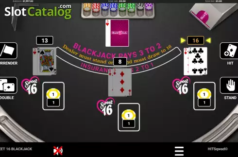 Скрин4. Sweet 16 Blackjack слот