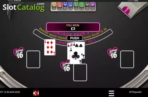 Скрин5. Sweet 16 Blackjack слот