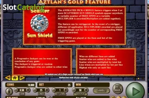 Скрин3. Aztlan's Gold слот
