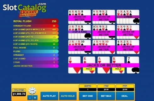 Скрин5. Double Double Bonus Poker (Habanero) слот
