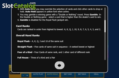 Скрин9. Double Double Bonus Poker (Habanero) слот