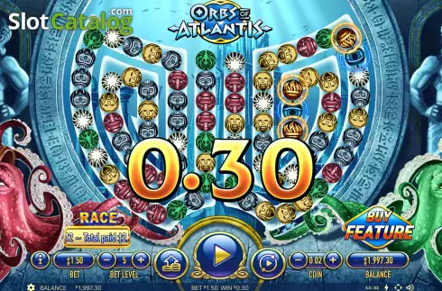 Скрин3. Orbs of Atlantis слот