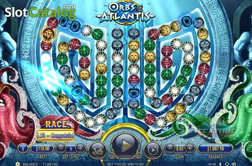 Скрин6. Orbs of Atlantis слот