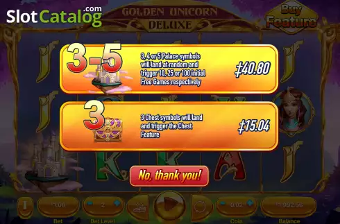 Скрин6. Golden Unicorn Deluxe слот