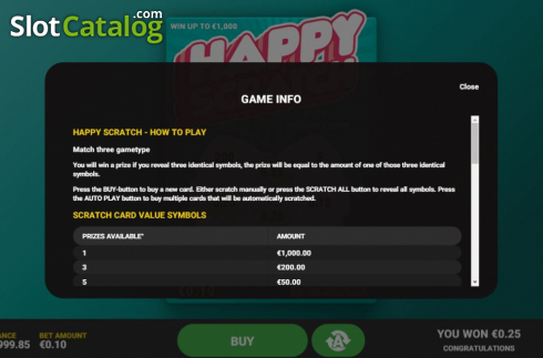 Скрин5. Happy Scratch слот