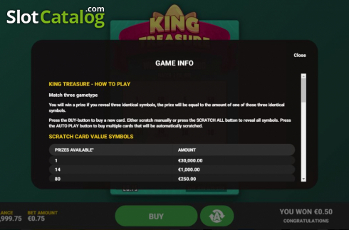 Скрин5. King Treasure слот