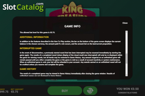Скрин7. King Treasure слот