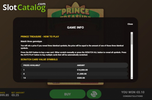 Скрин5. Prince Treasure слот