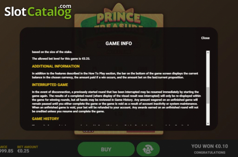 Скрин7. Prince Treasure слот