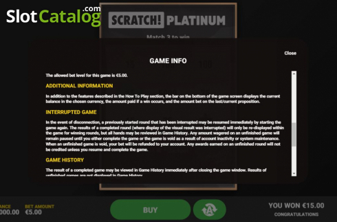 Скрин8. Scratch Platinum слот