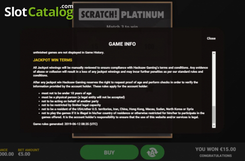 Скрин9. Scratch Platinum слот
