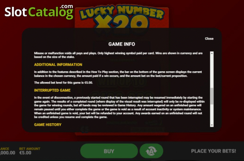Скрин8. Lucky Number x20 слот