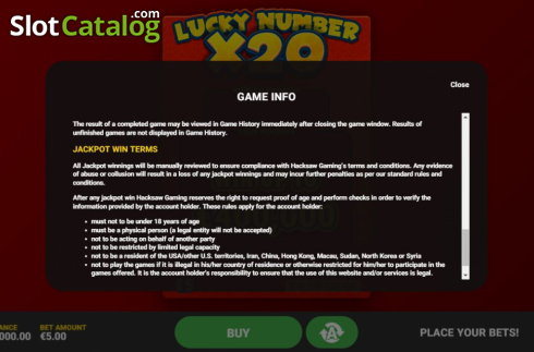Скрин9. Lucky Number x20 слот