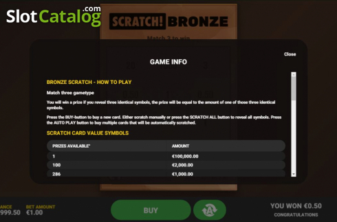 Скрин5. Scratch Bronze слот
