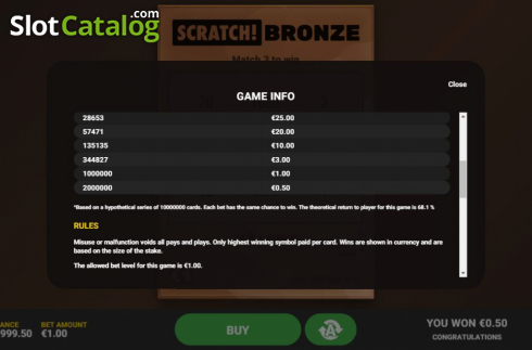Скрин6. Scratch Bronze слот
