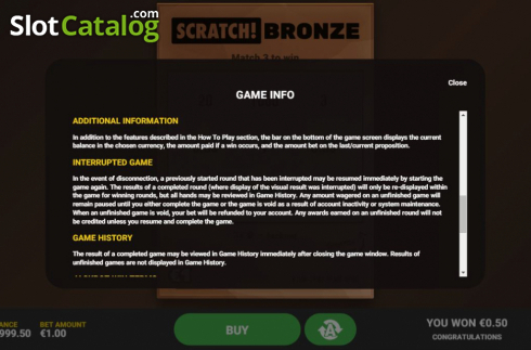 Скрин7. Scratch Bronze слот
