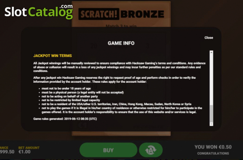 Скрин8. Scratch Bronze слот